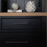 Bronze Milliner Handles On Black Furniture