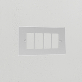 4G Rocker Switch Plate - Clear White