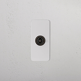 1G Architrave Centre Retractive Toggle Switch - Paintable Bronze