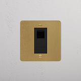 CAT6 Socket - Antique Brass Black
