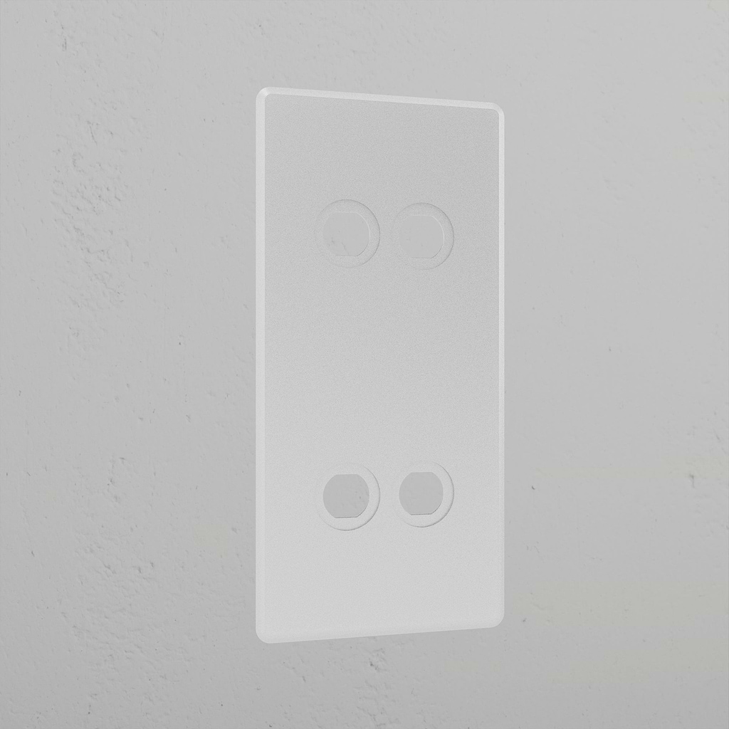 4G Vertical Switch Plate - Clear