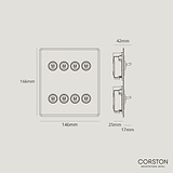 8G Two Way Toggle Switch - Clear Polished Nickel