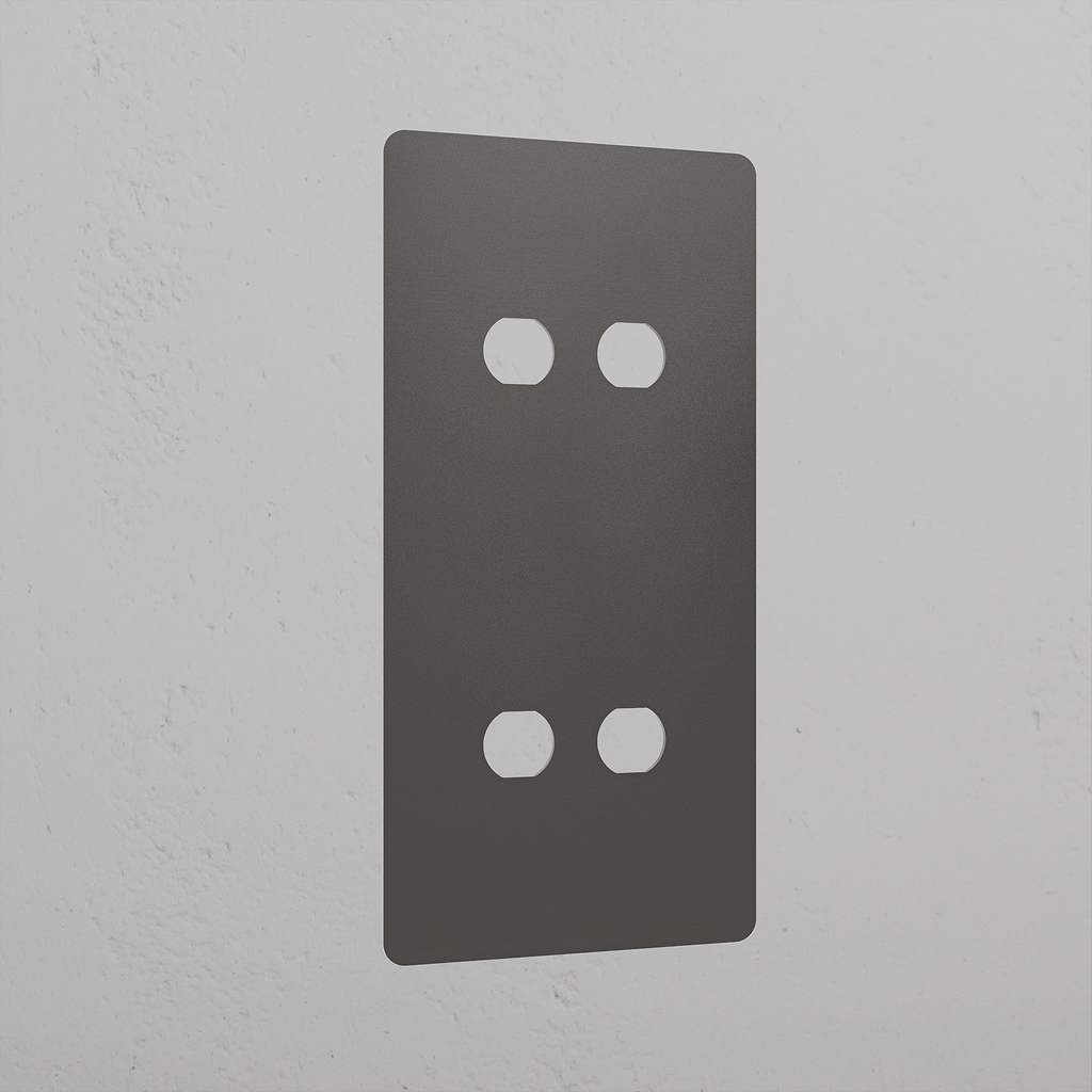 4G Vertical Switch Plate - Bronze