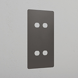 4G Vertical Switch Plate - Bronze