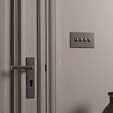 Apsley Long Plate Sprung Door Handle & Euro Lock - Polished Nickel