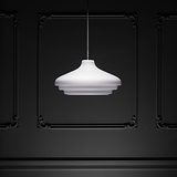 Brookfield Large Pendant Light Opal Glass - Polished Nickel