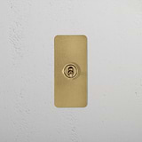 1G Architrave Intermediate Toggle Switch - Antique Brass