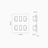 6G Two Way Rocker Switch - Bronze Black