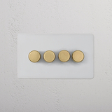 4G Dimmer Switch - Paintable Antique Brass