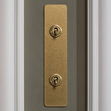 2G Architrave Two Way Toggle Switch - Antique Brass
