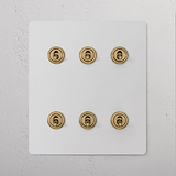 6G Two Way Toggle Switch - Paintable Antique Brass