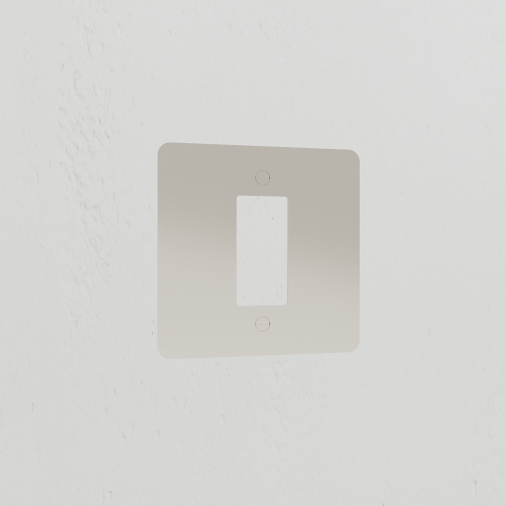 1G Rocker Switch Plate - Polished Nickel