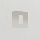 1G Rocker Switch Plate - Polished Nickel