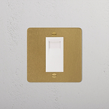BT Slave Socket - Antique Brass White