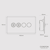 4G Mixed Switch 2T2D - Clear Polished Nickel