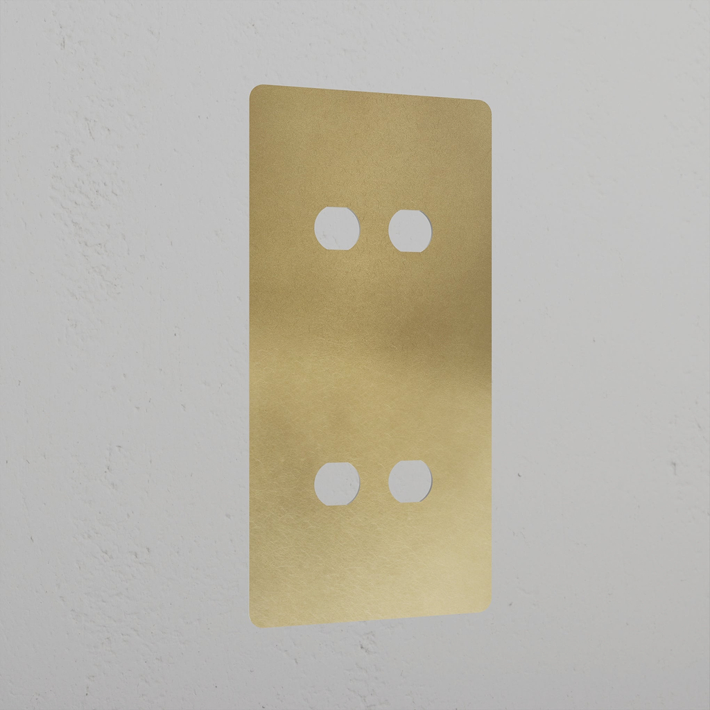4G Vertical Switch Plate - Antique Brass