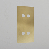 4G Vertical Switch Plate - Antique Brass