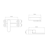 Belmont Single Sash Window Fastener - Bronze