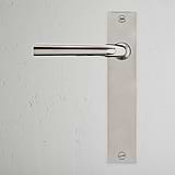 Apsley Long Plate Sprung Door Handle - Polished Nickel