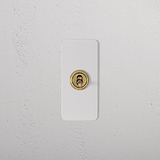 1G Architrave Double Pole Toggle Switch - Paintable Antique Brass