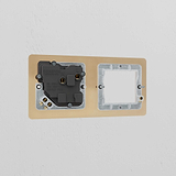 1G 50mm Module & Single Socket UK Plate - Antique Brass Black