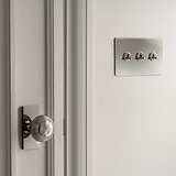 Poplar Short Plate Sprung Door Knob - Polished Nickel