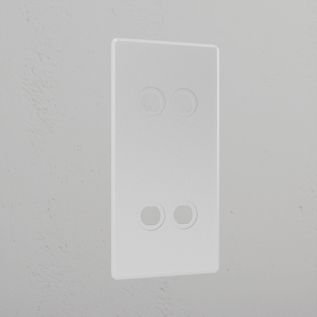4G Vertical Switch Plate - Clear
