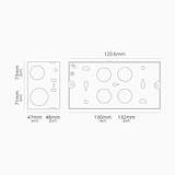 Double Metal Back Box 47mm