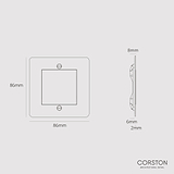 Single Brush Plate - Polished Nickel White