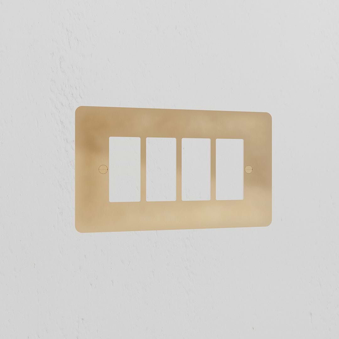 4G Rocker Switch Plate - Antique Brass