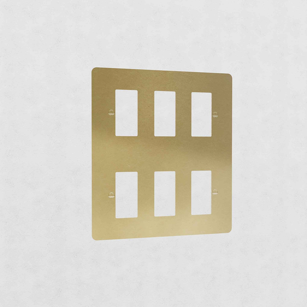 6G Rocker Switch Plate - Antique Brass
