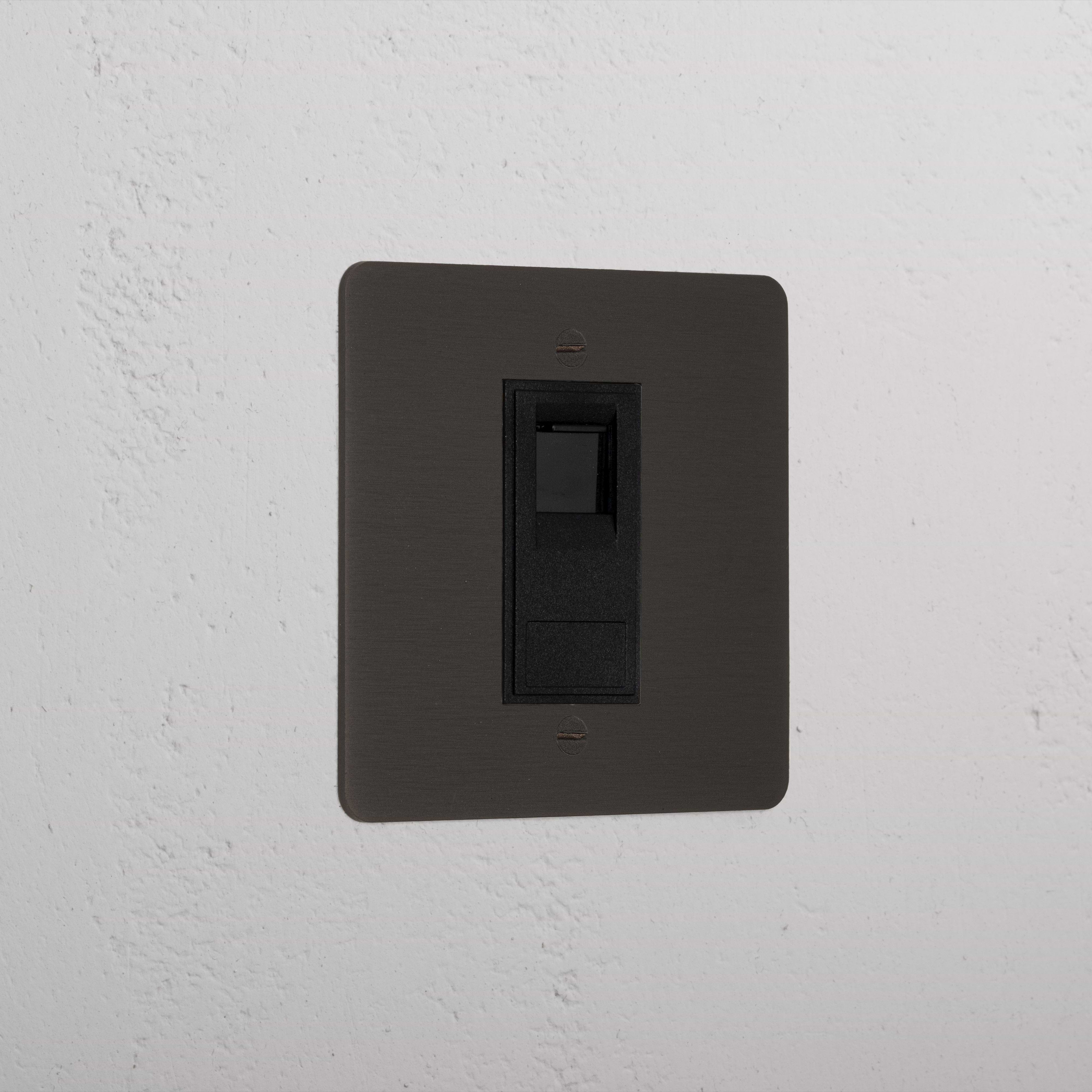 Bronze Modern Cat6 Socket Black