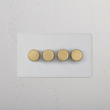 4G Dimmer Switch - Paintable Antique Brass