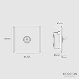 1G Double Pole Toggle Switch - Clear Polished Nickel
