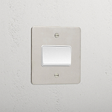 Luxury Polished Nickel Fan Isolator Switch White