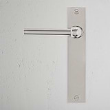 Harper Long Plate Sprung Door Handle - Polished Nickel