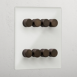 Clear Bronze 8 Gang 2 Way Dimmer Elegant Light Switch