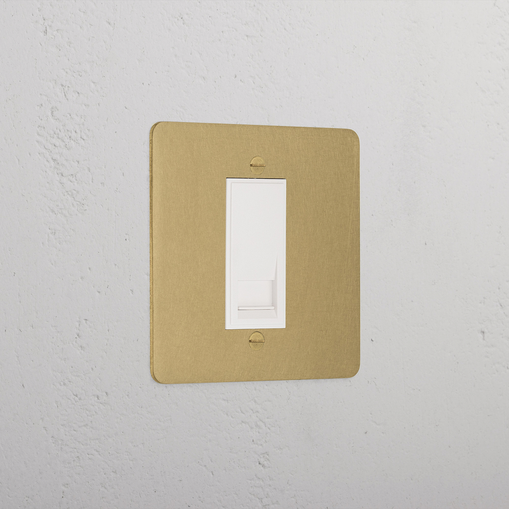 Designer Antique Brass Bt Master Socket White