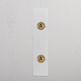 2G Architrave Two Way Toggle Switch - Paintable Antique Brass