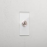 1G Architrave Two Way Toggle Switch - Clear Polished Nickel
