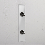 2G Architrave Two Way Toggle Switch - Clear Bronze 