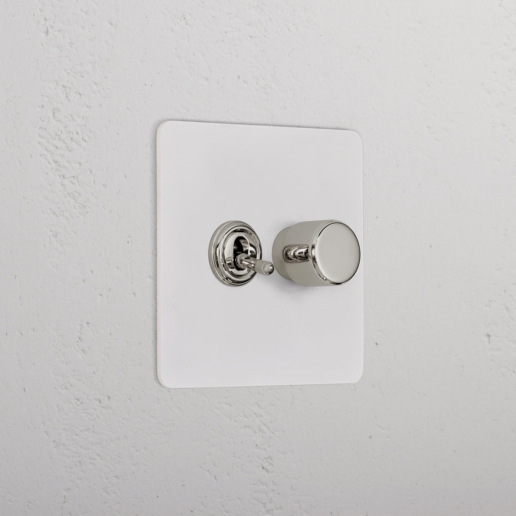 2G Mixed Switch 1T1D _ Paintable Polished Nickel