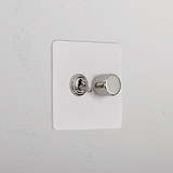 2G Mixed Switch 1T1D _ Paintable Polished Nickel