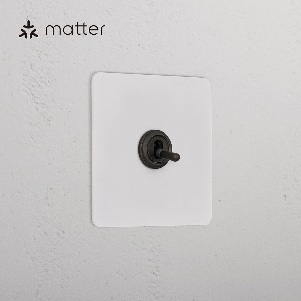 1G Smart Retractive Toggle Switch – Paintable Bronze