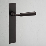 Digby Long Plate Sprung Door Handle – Bronze  
