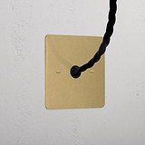 Designer Antique Brass Flex Outlet Socket Black