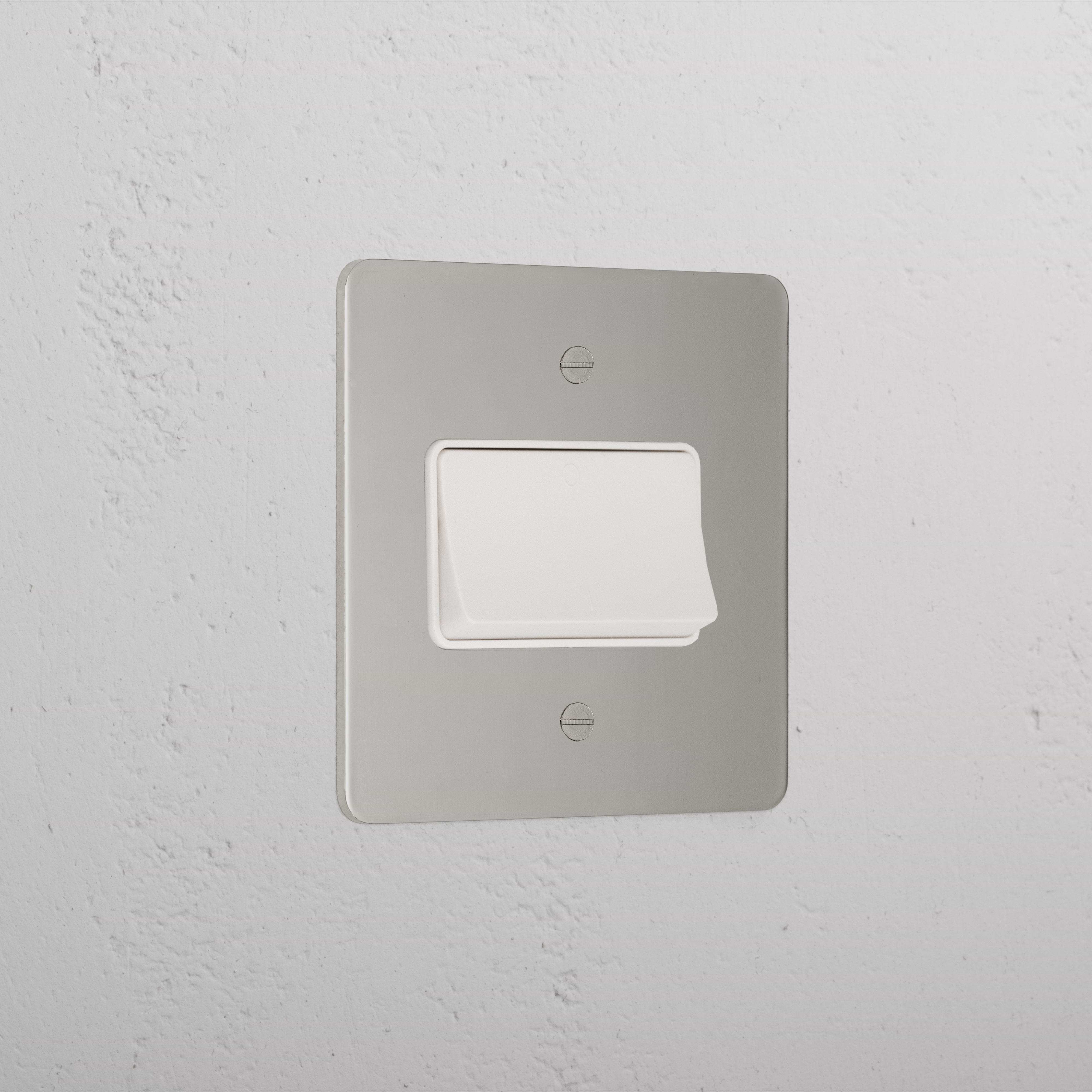 Luxury Polished Nickel Fan Isolator Switch White