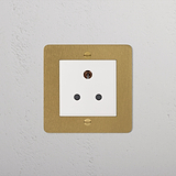 5A Light Socket - Antique Brass White