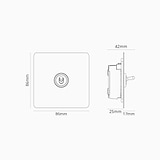 1G Intermediate Toggle Switch - Paintable Bronze