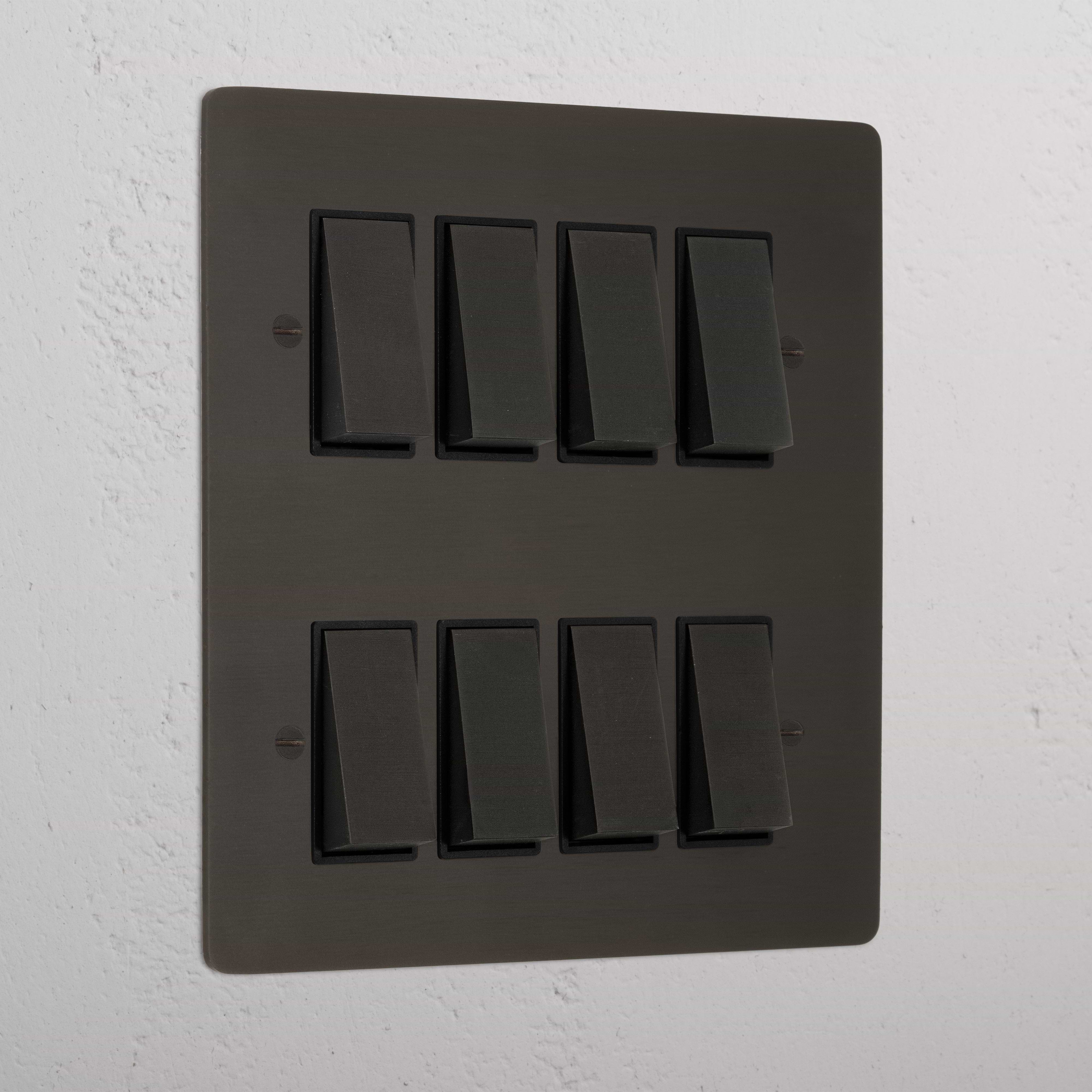 8G Two Way Rocker Switch - Bronze Black